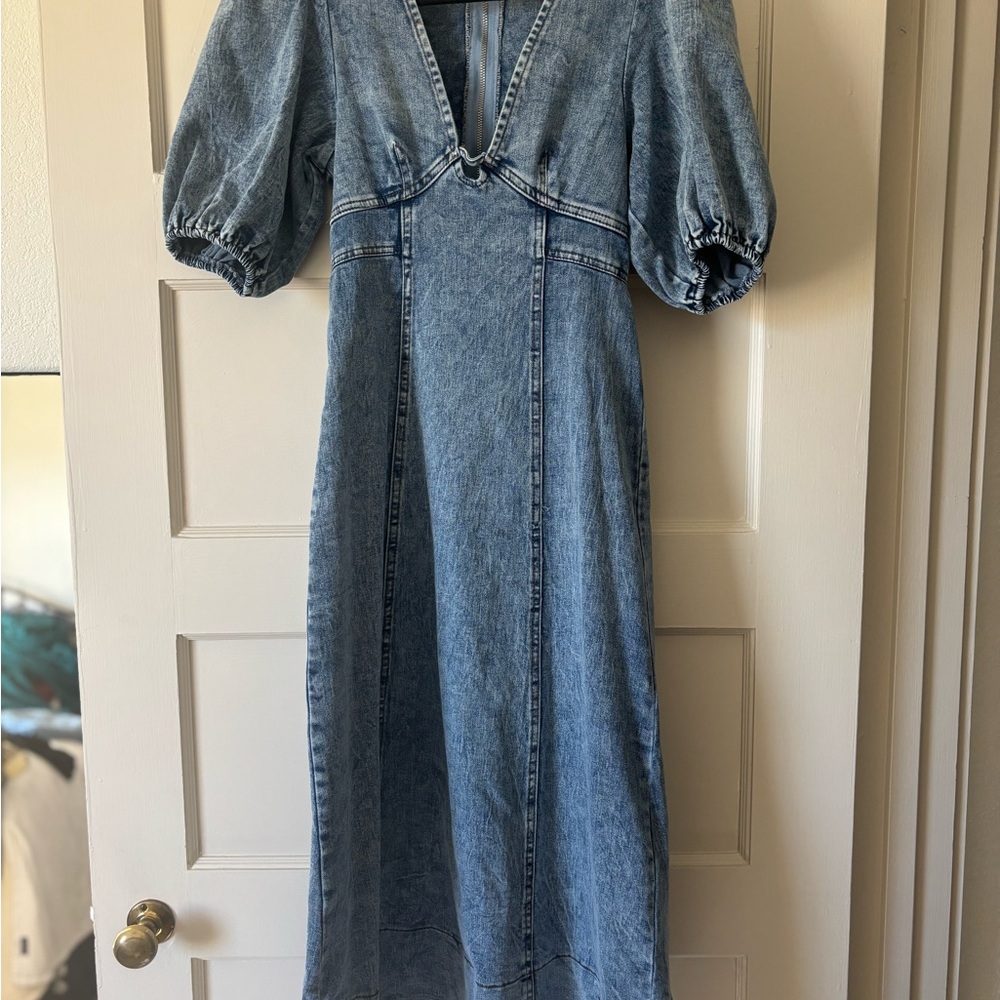 Denim Puff Sleeve Dress